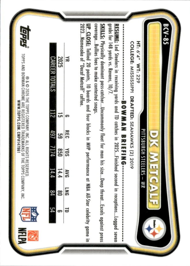 DK Metcalf card back
