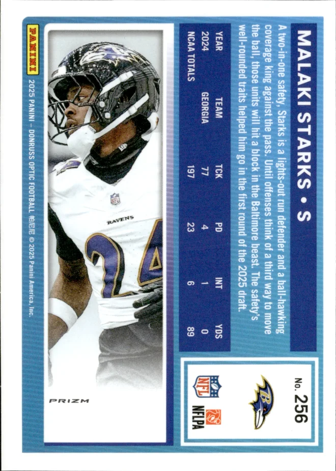 Malaki Starks card back