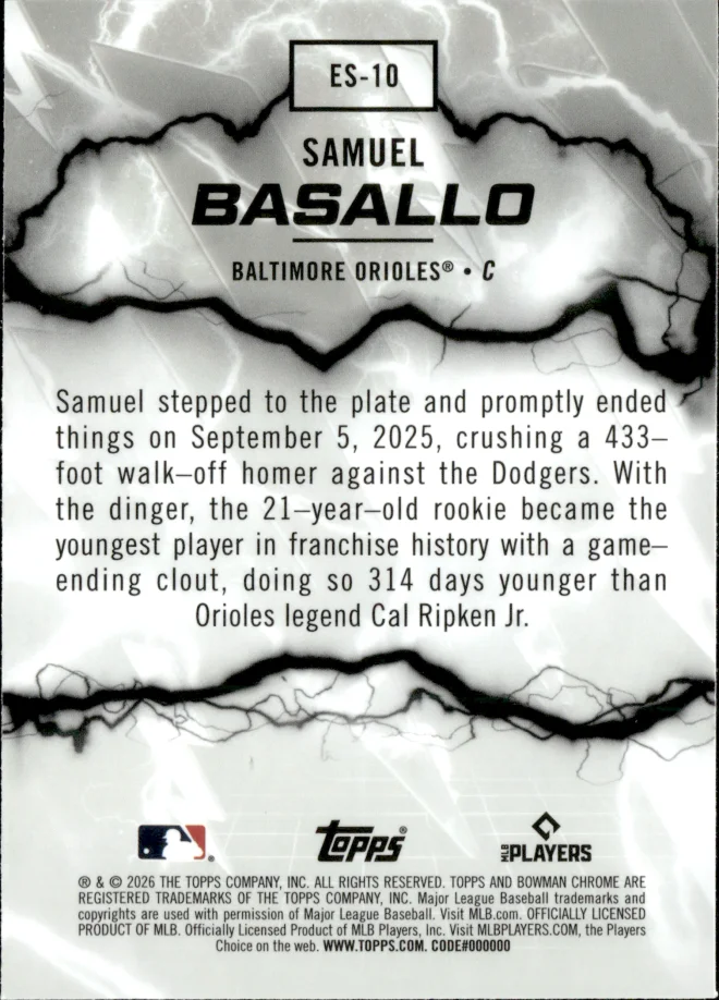 Samuel Basallo card back