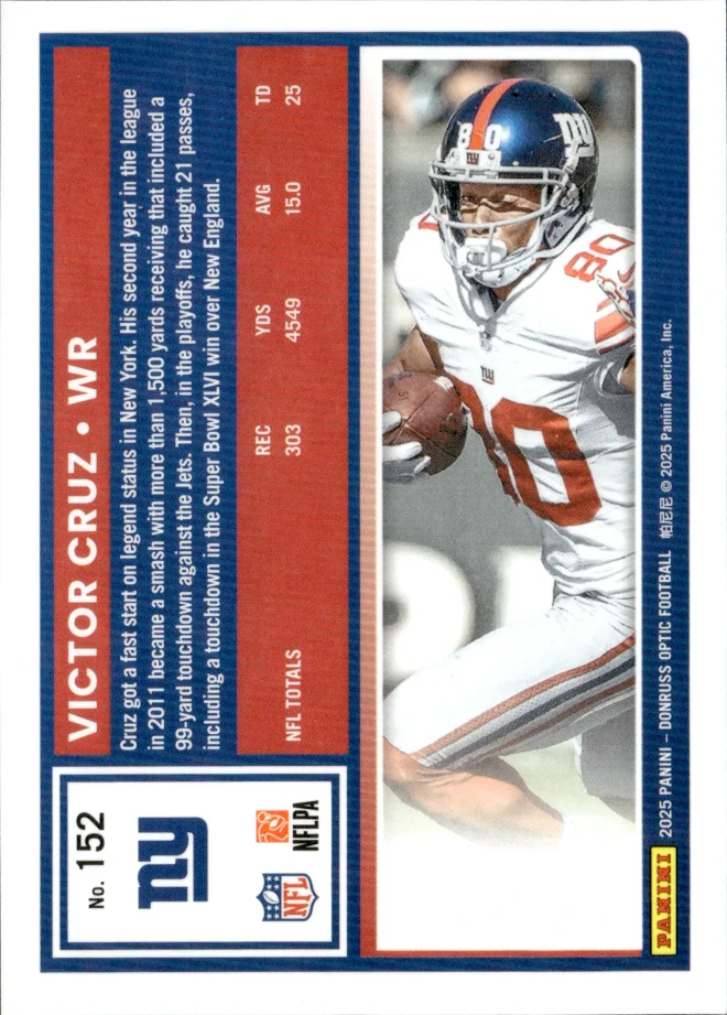 Victor Cruz card back