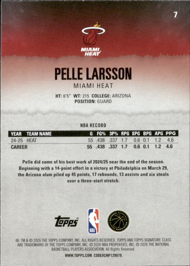 Pelle Larsson card back