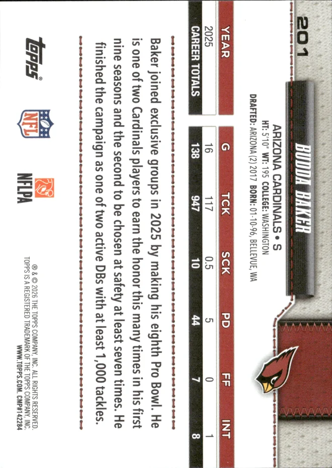 Budda Baker card back
