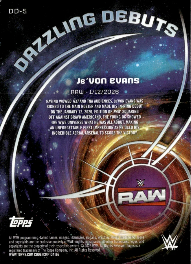Je'Von Evans card back