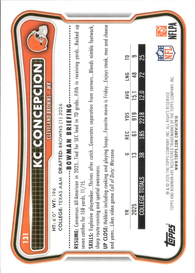 KC Concepcion card back
