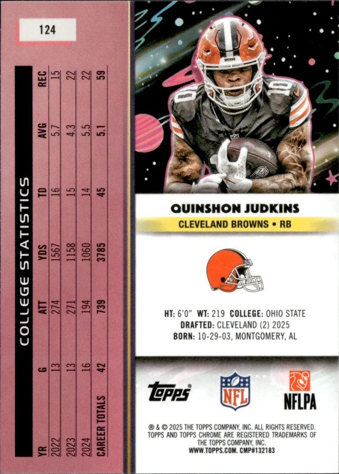 Quinshon Judkins card back