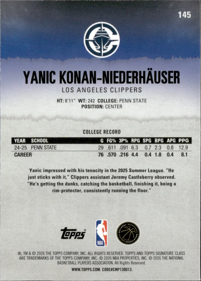 Yanic Konan-Niederhäuser card back
