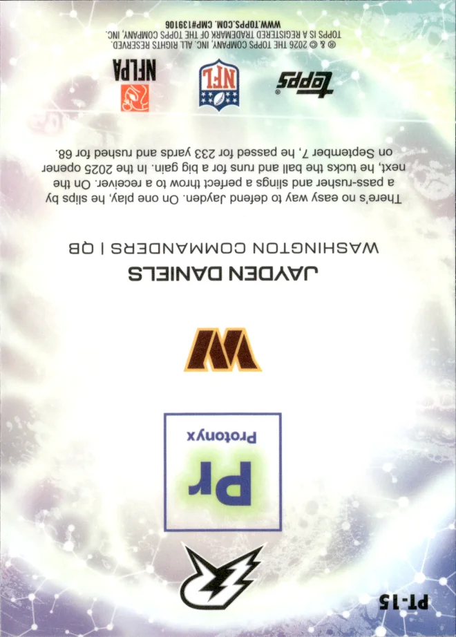 Jayden Daniels card back