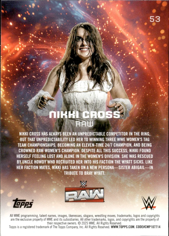 Nikki Cross card back