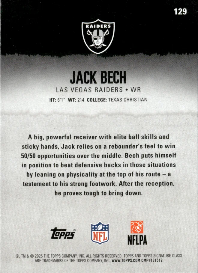 Jack Bech card back