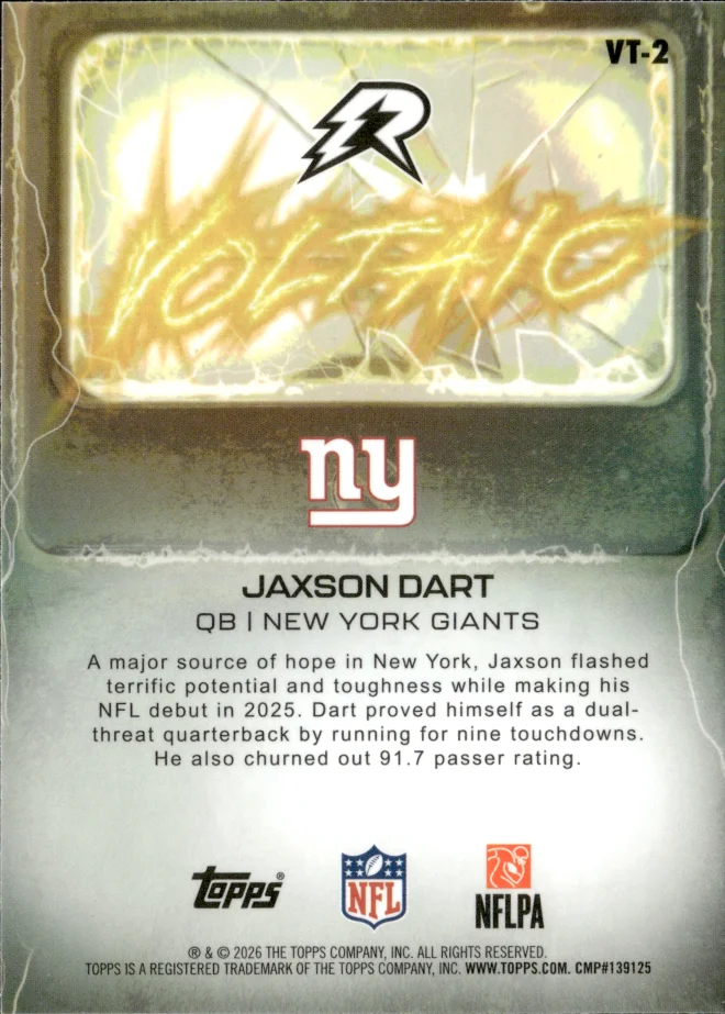 Jaxson Dart card back