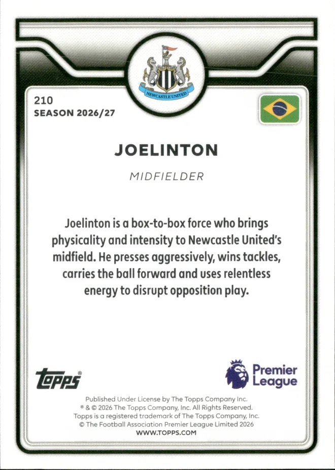 Joelinton card back