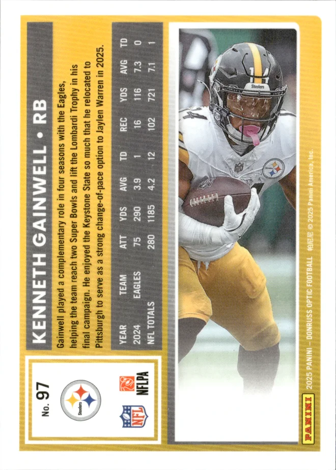 Kenneth Gainwell card back