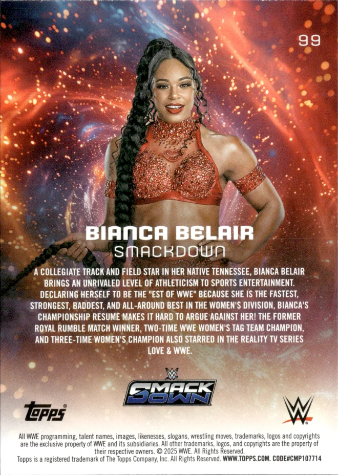 Bianca Belair card back