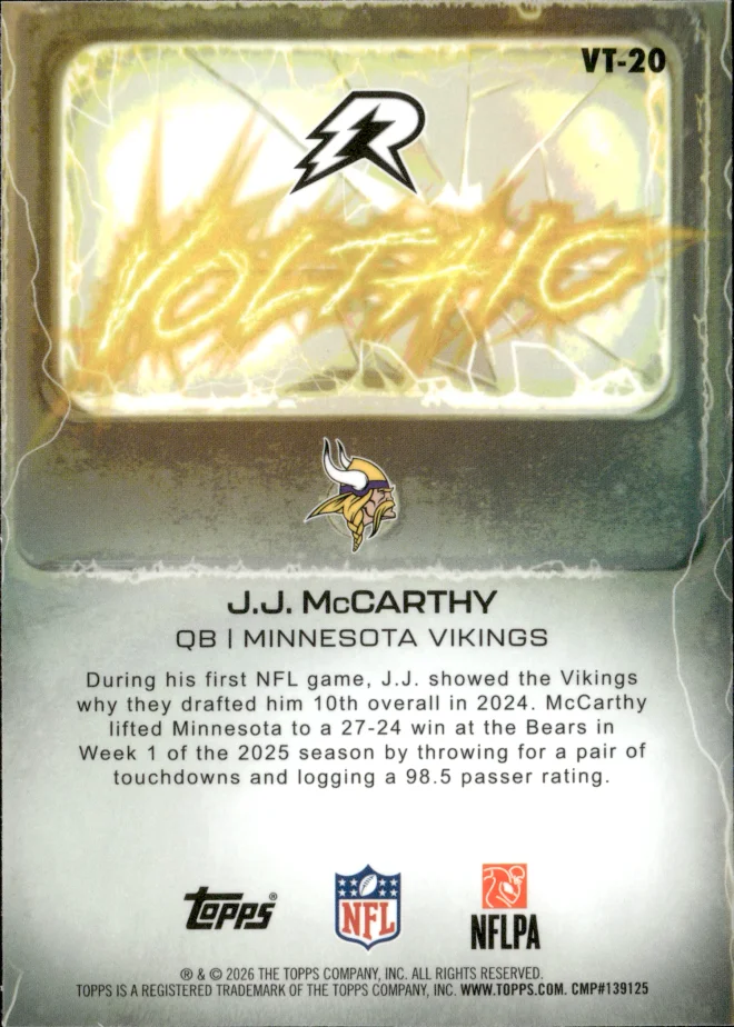 J.J. McCarthy card back