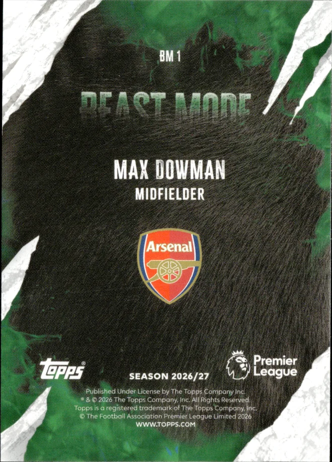Max Dowman card back