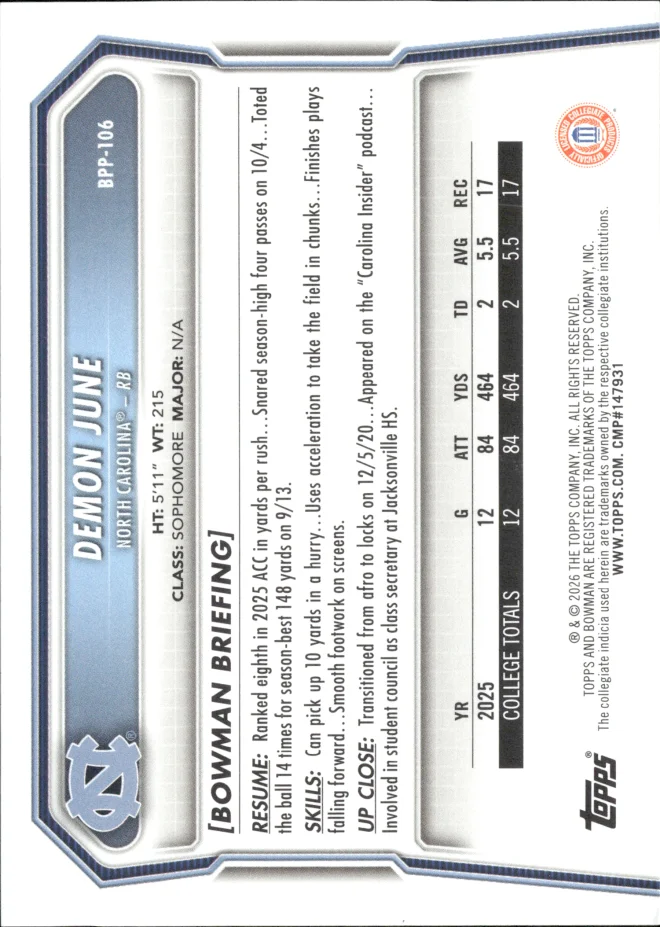 Demon June card back