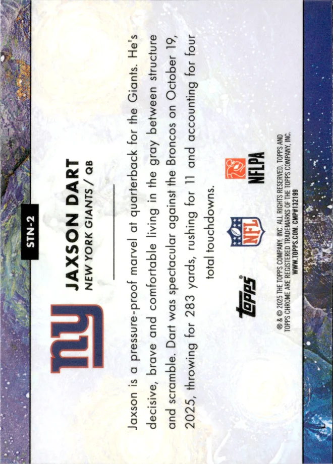 Jaxson Dart card back
