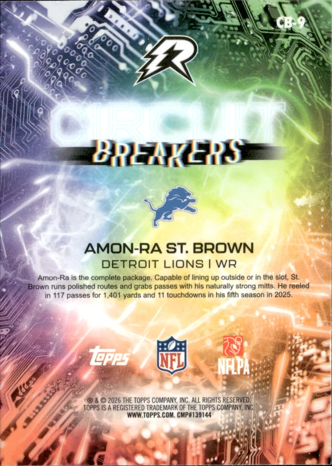 Amon-Ra St. Brown card back