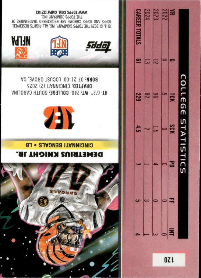 Demetrius Knight Jr. card back