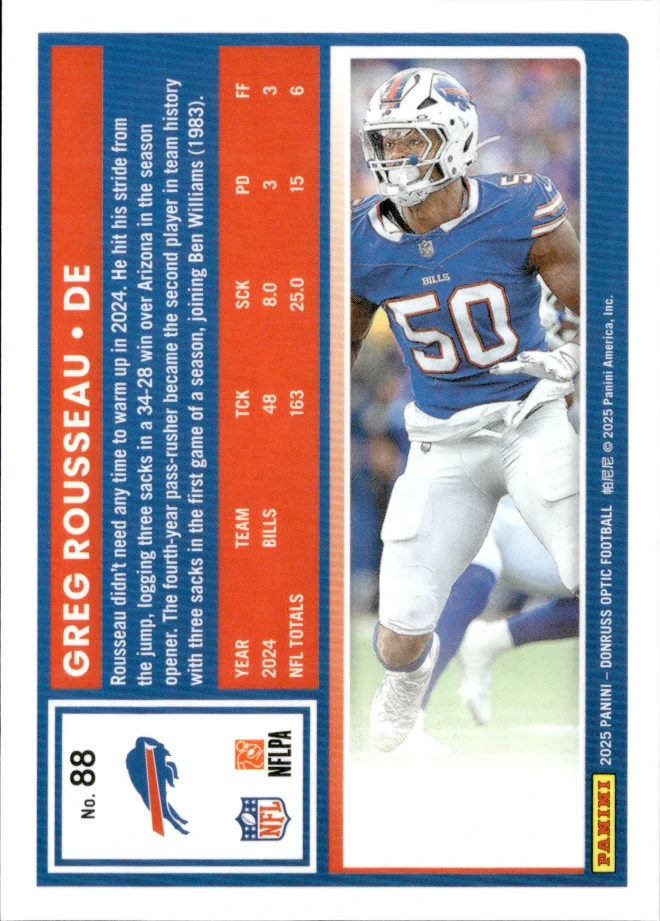 Greg Rousseau card back