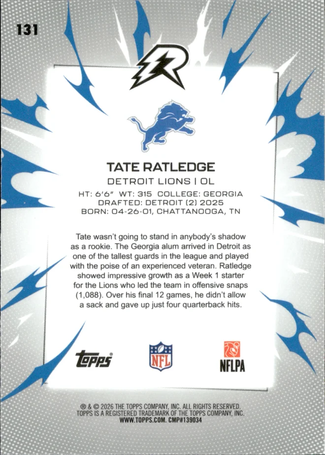 Tate Ratledge card back