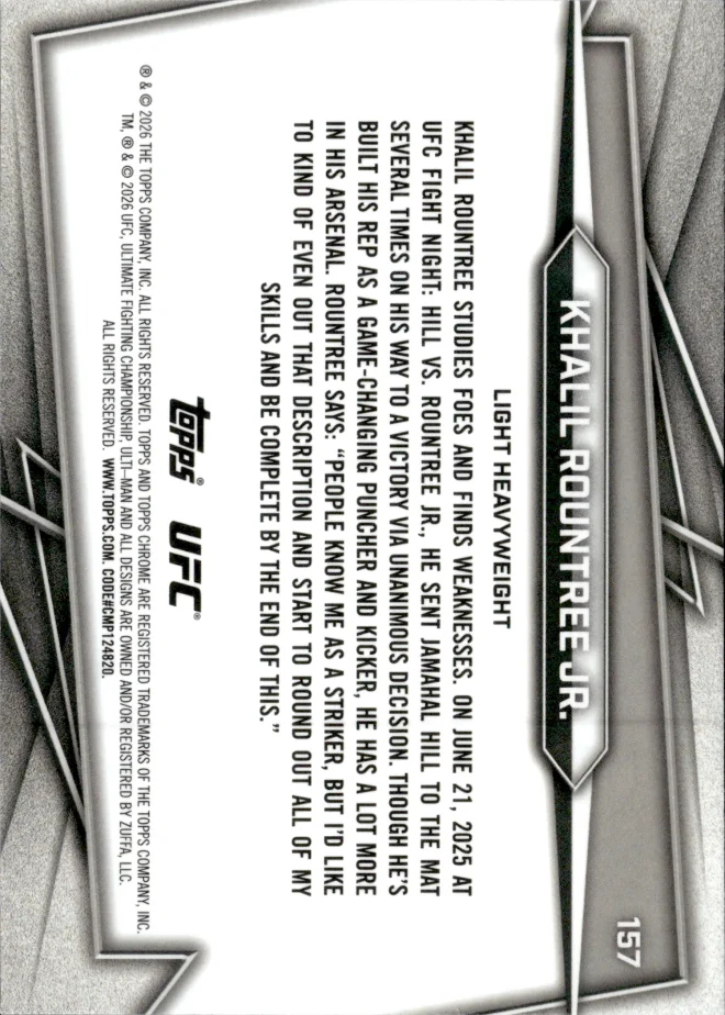 Khalil Rountree Jr. card back