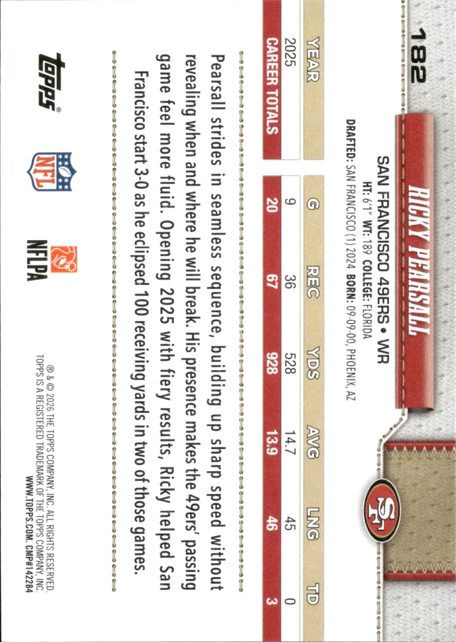 Ricky Pearsall card back