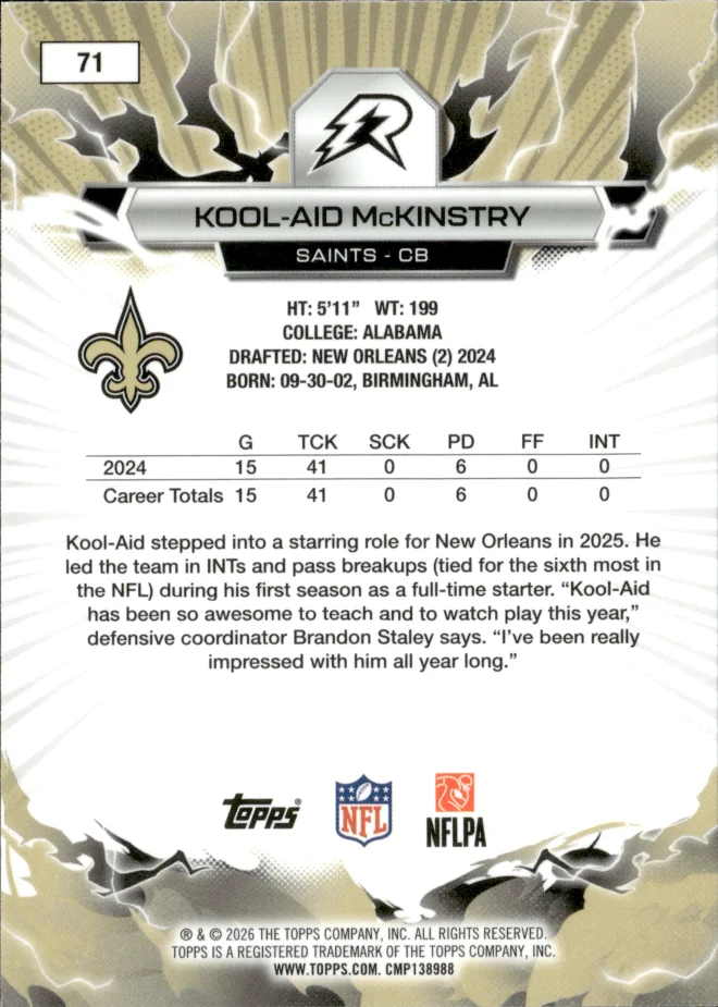 Kool-Aid McKinstry card back