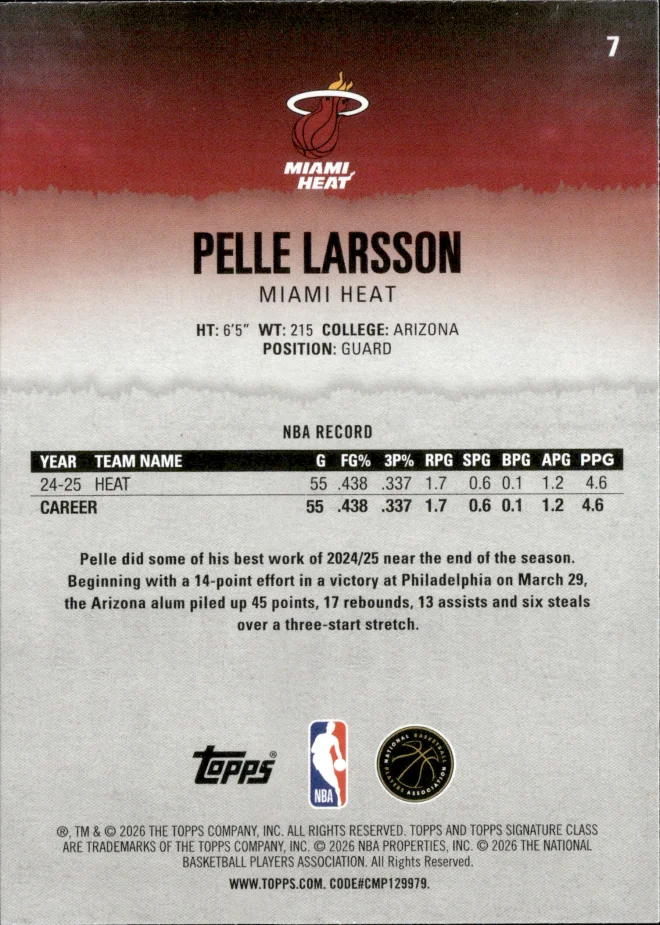 Pelle Larsson card back