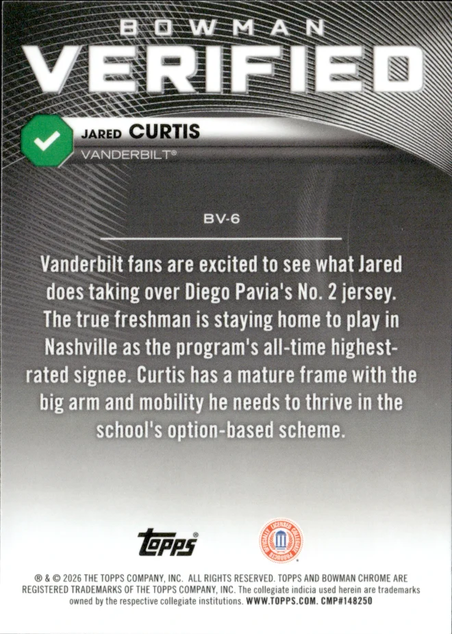 Jared Curtis card back