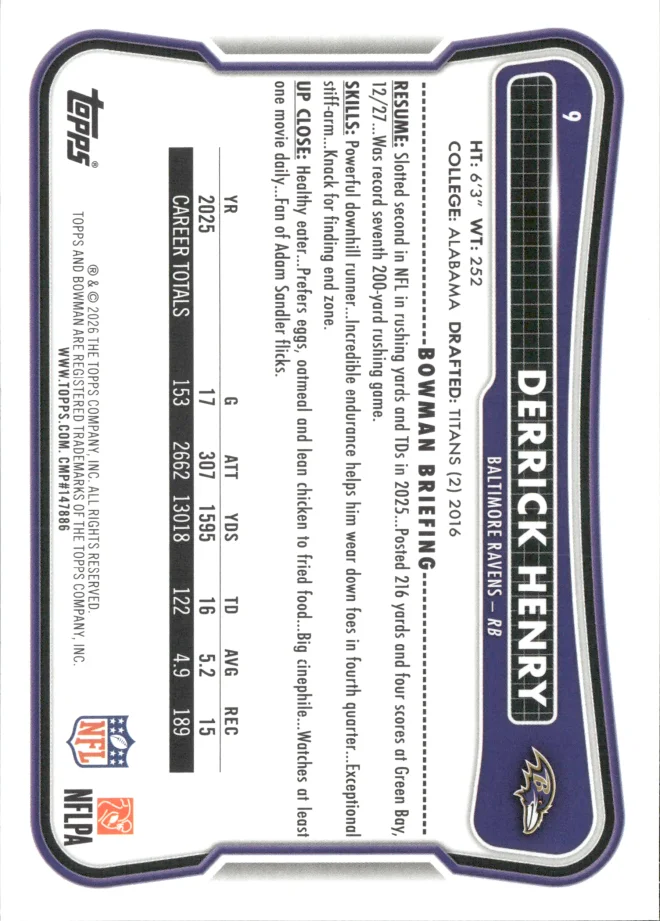 Derrick Henry card back