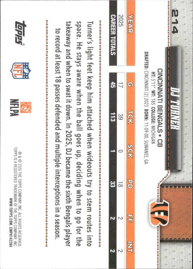 DJ Turner card back