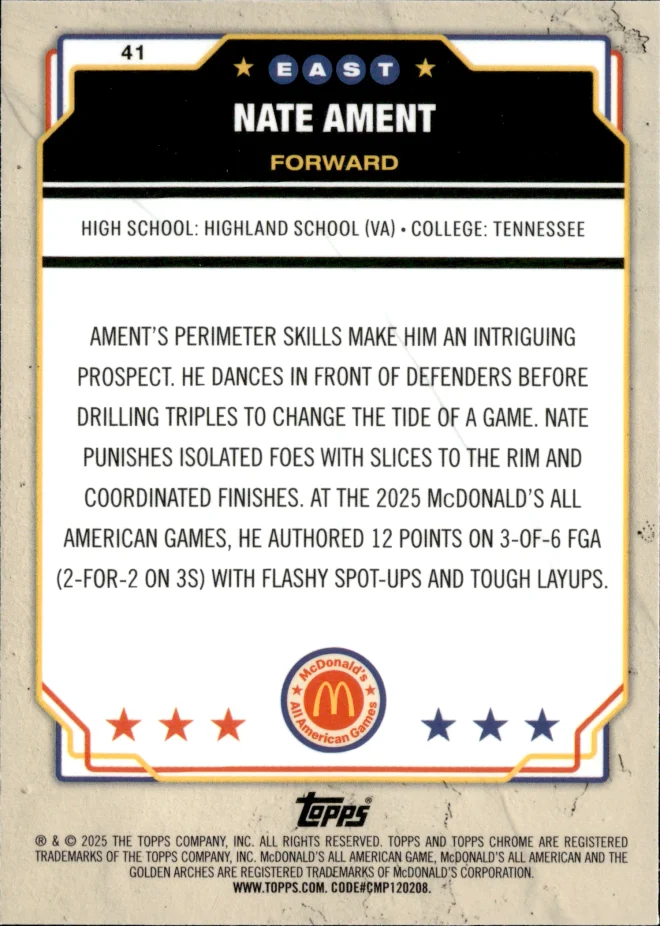 Nate Ament card back