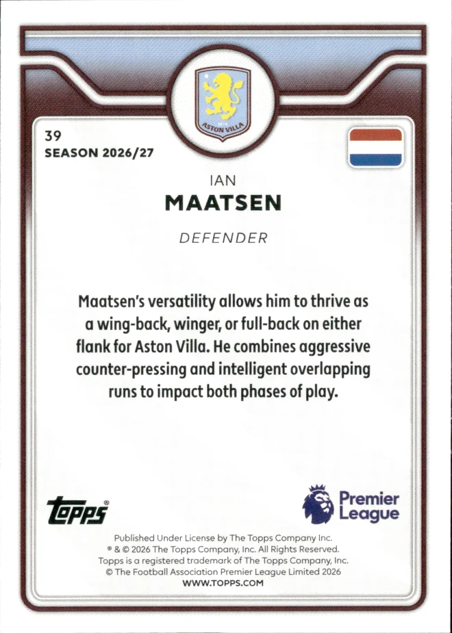 Ian Maatsen card back