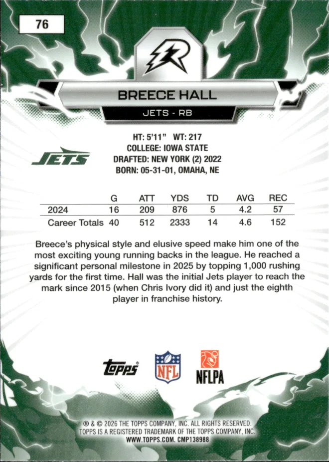 Breece Hall card back