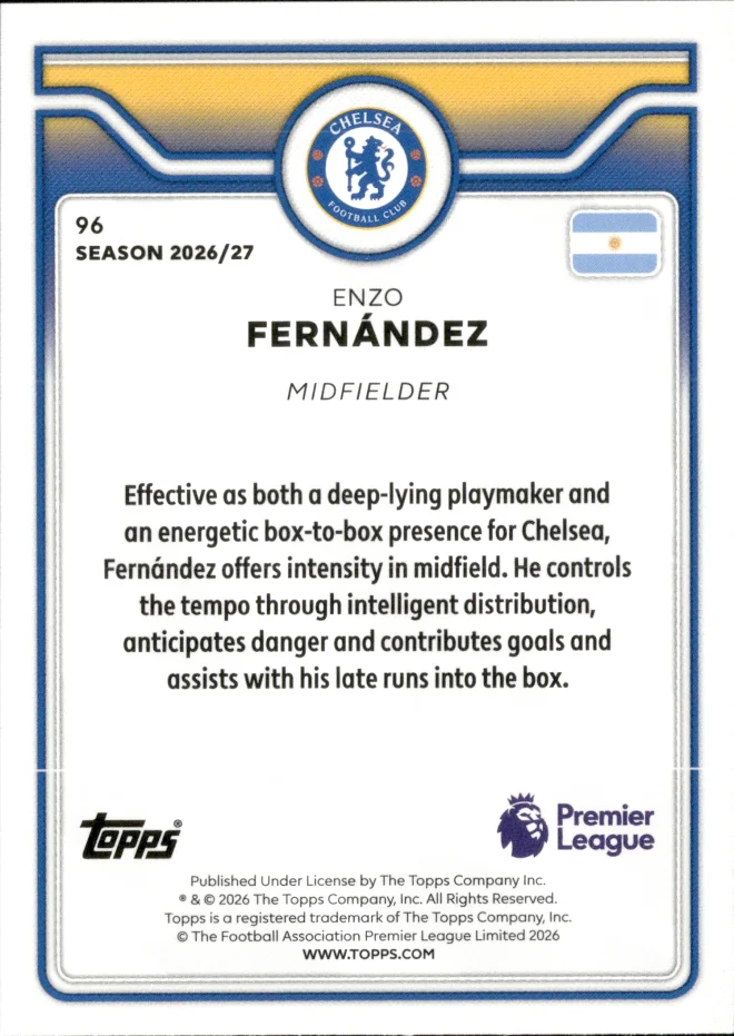Enzo Fernández card back