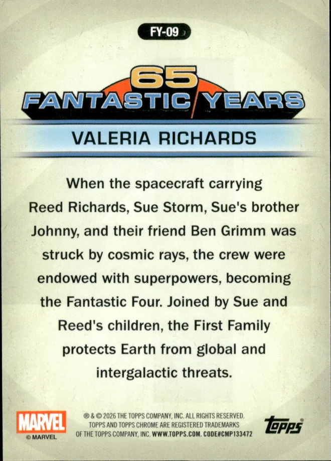 Valeria Richards card back