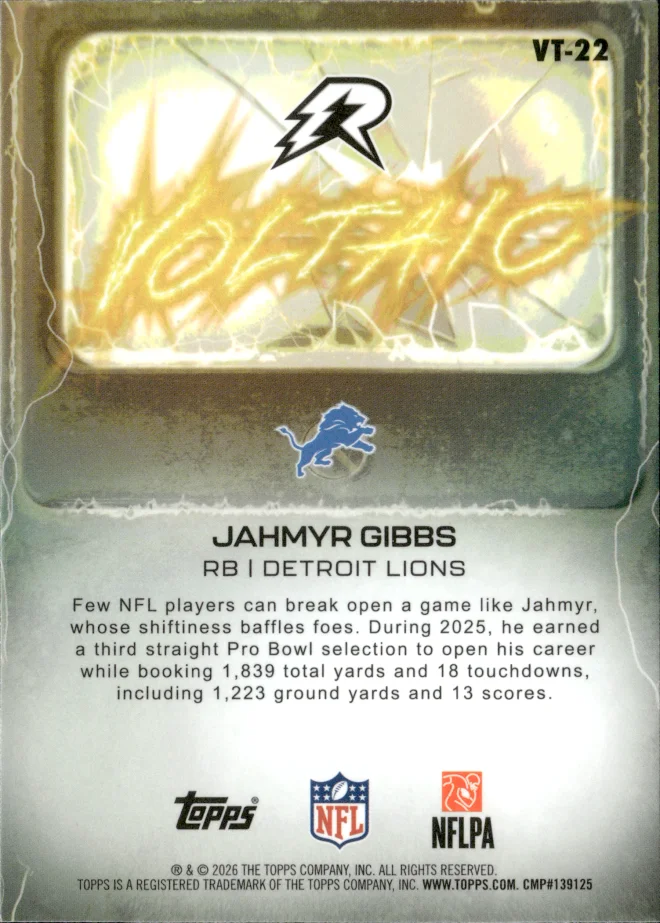 Jahmyr Gibbs card back