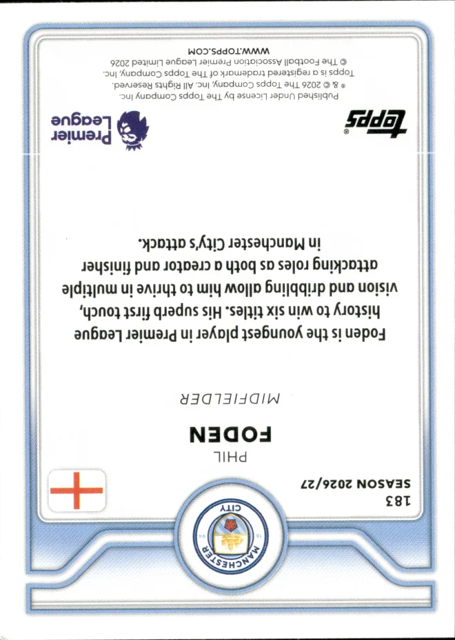 Phil Foden card back