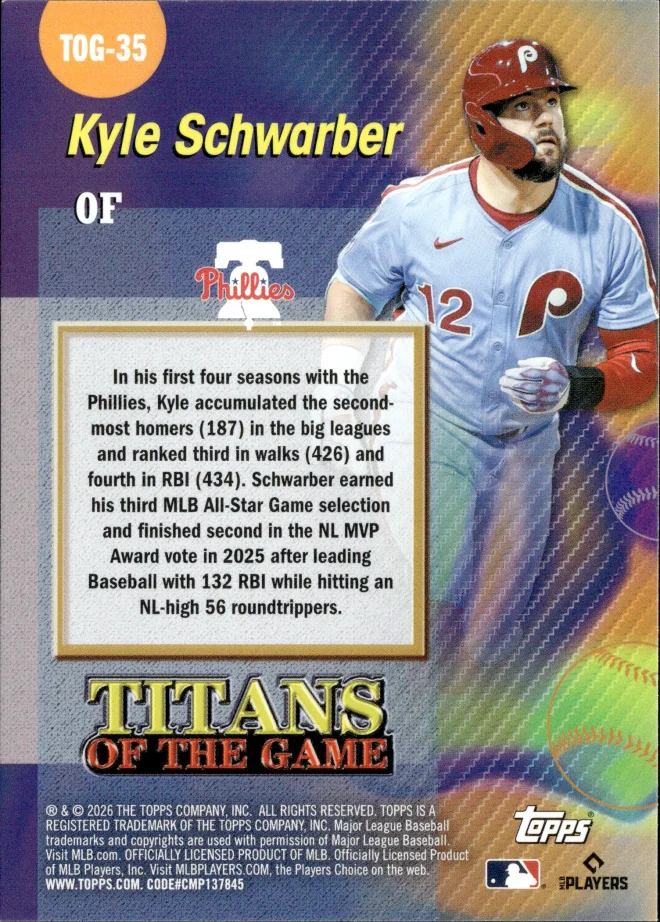 Kyle Schwarber card back