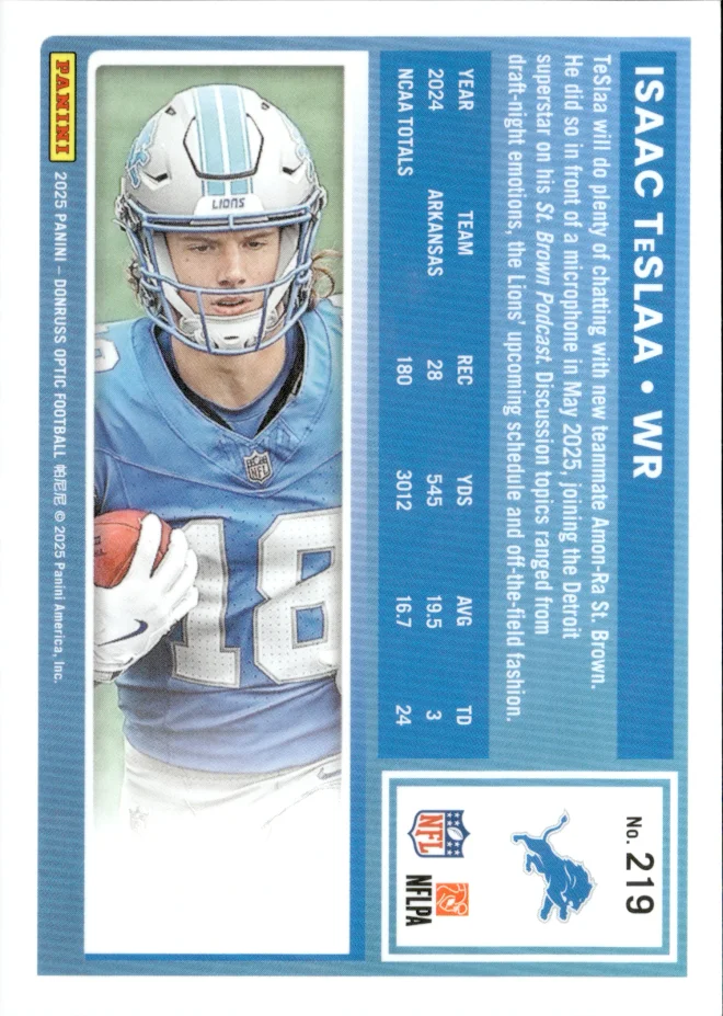 Isaac TeSlaa card back