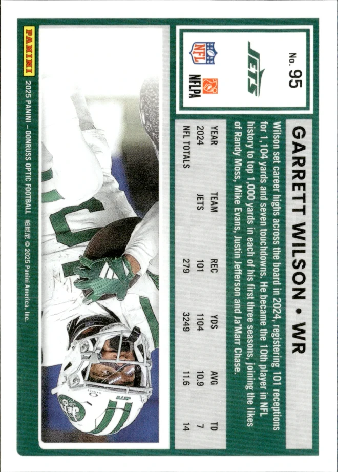 Garrett Wilson card back