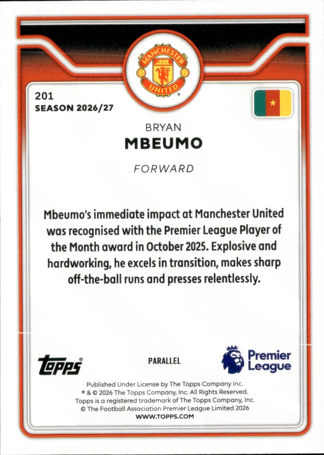 Bryan Mbeumo card back