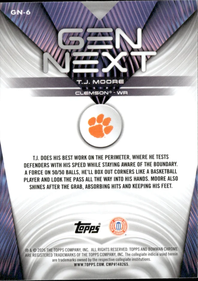 T.J. Moore card back