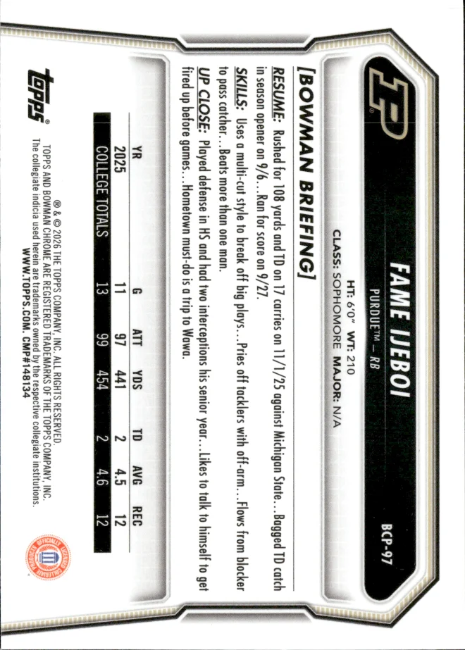 Fame Ijeboi card back