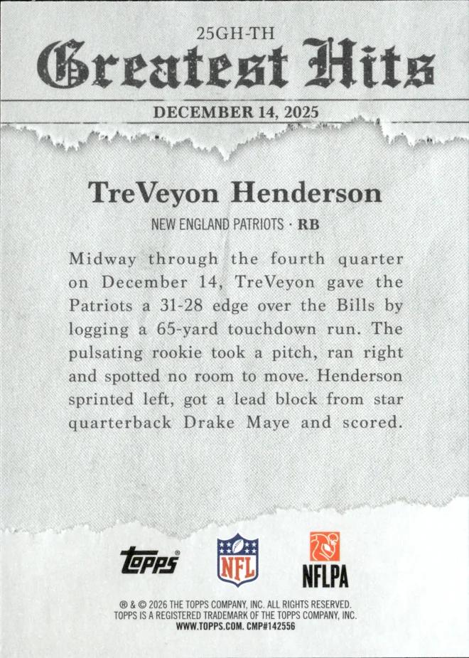 TreVeyon Henderson card back