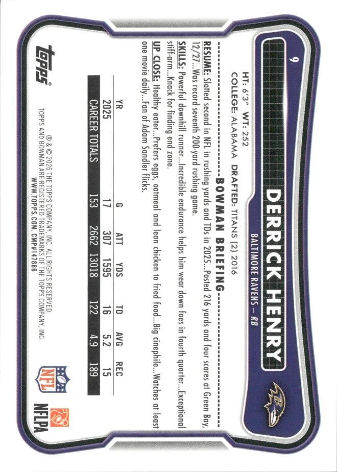 Derrick Henry card back