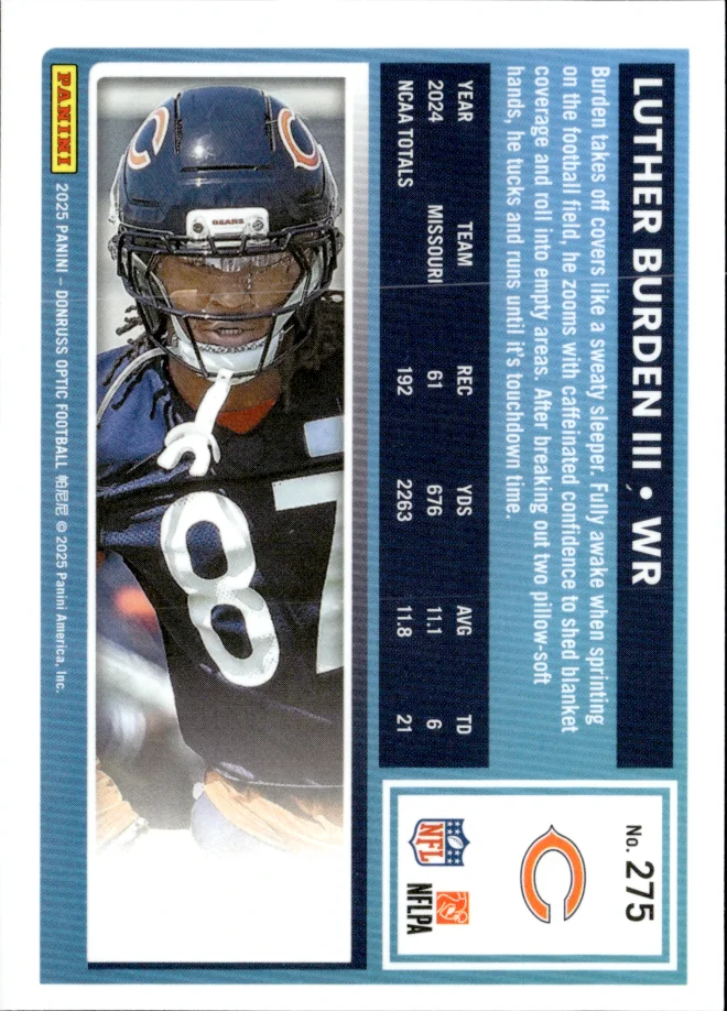 Luther Burden III card back