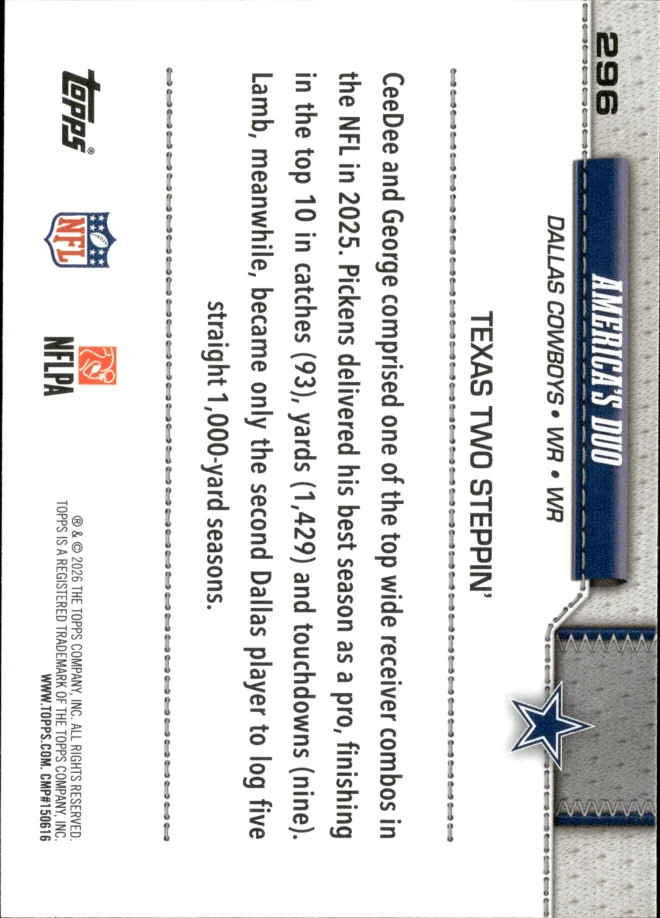 CeeDee Lamb / George Pickens card back