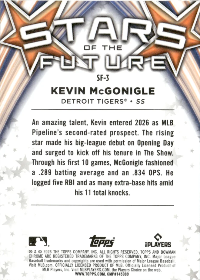 Kevin McGonigle card back